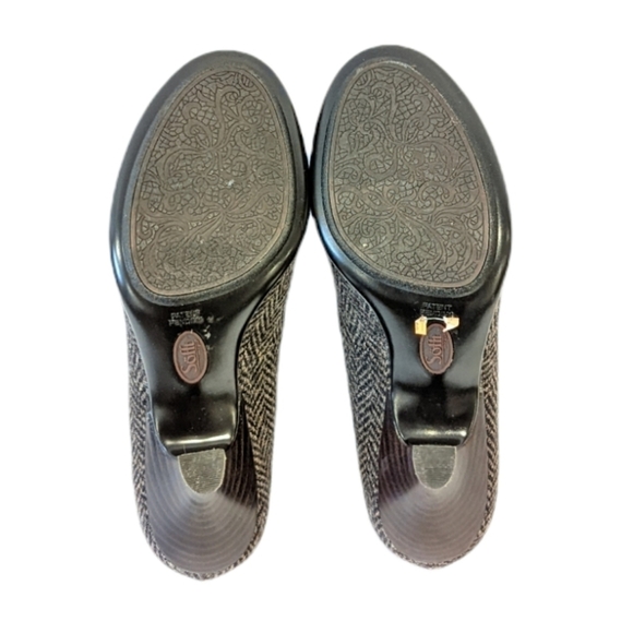 SOFFT brown herringbone kitten heels sz 6 - Picture 6 of 10